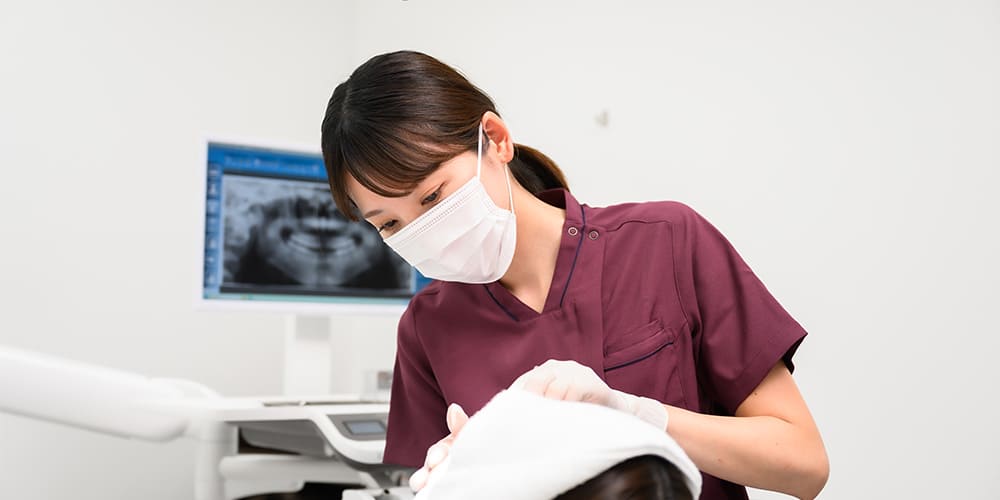 術前クリーニングの様子